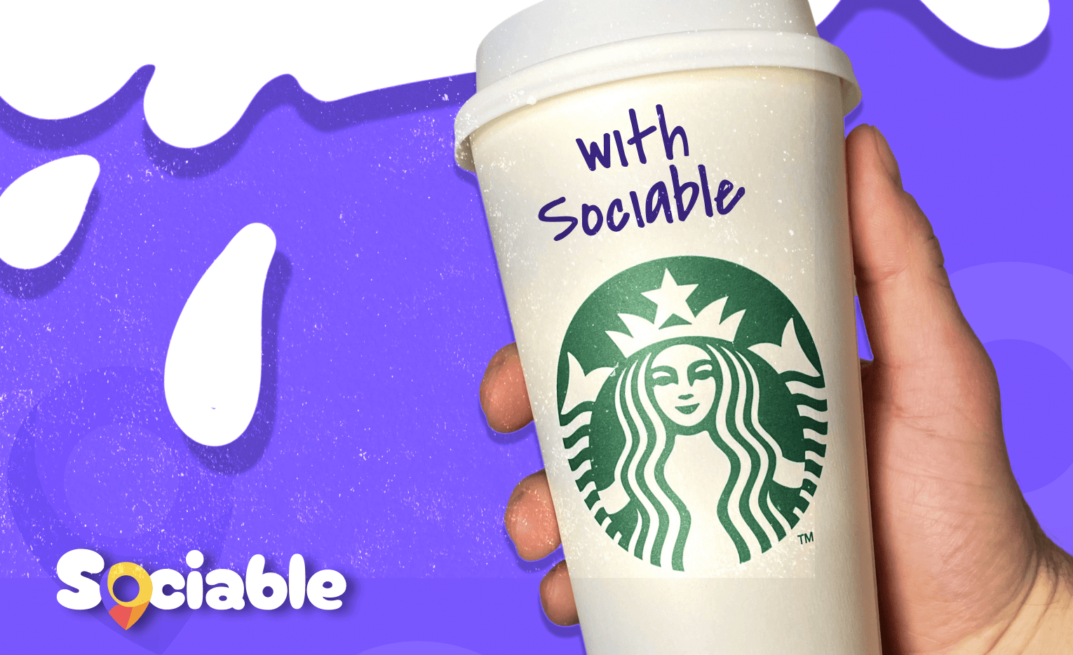 Social x Starbucks partnership promotional image