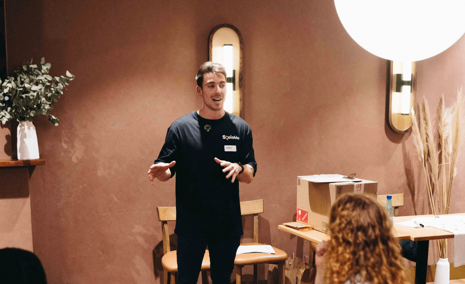 Hosts learning together in a workshop